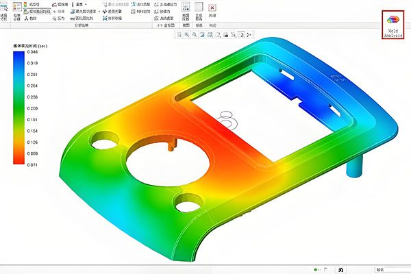 Mold flow simulation for injection mold