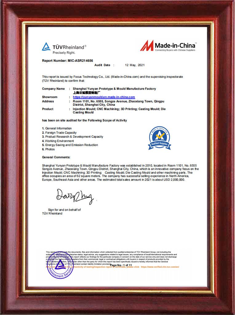 TUV Certificate