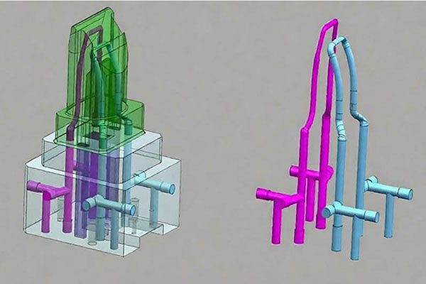 Conformal cooling channels in 3D printed injection mold
