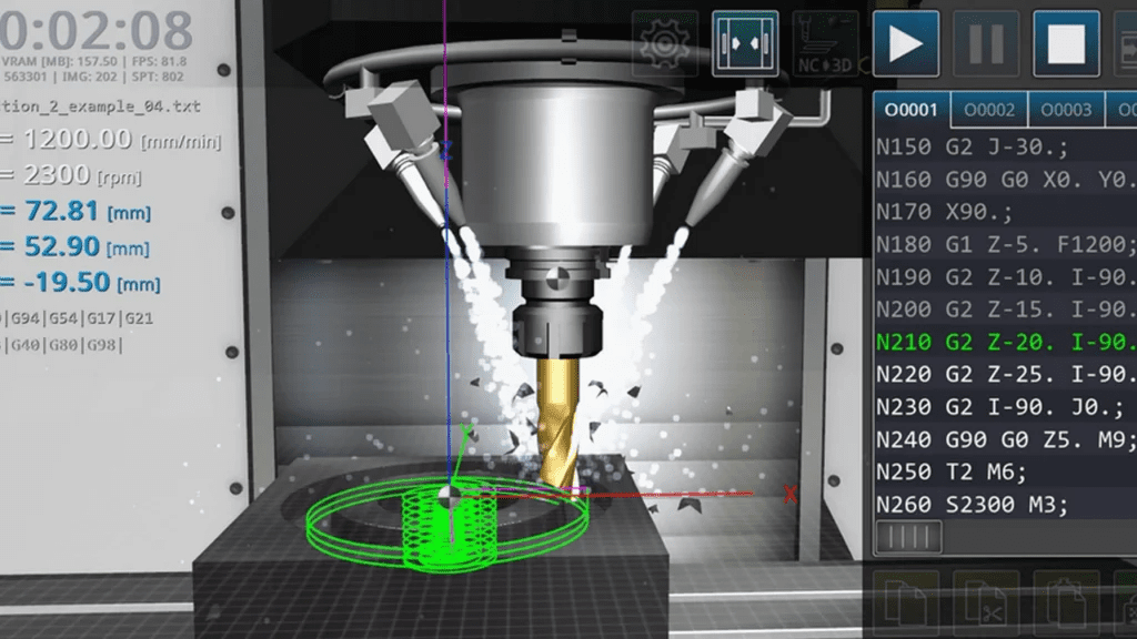 High-speed CNC Machining Spindle in action