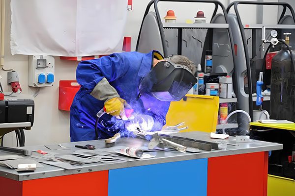 Welding sheet metal assembly