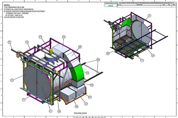 Rotational molding mold CAD design