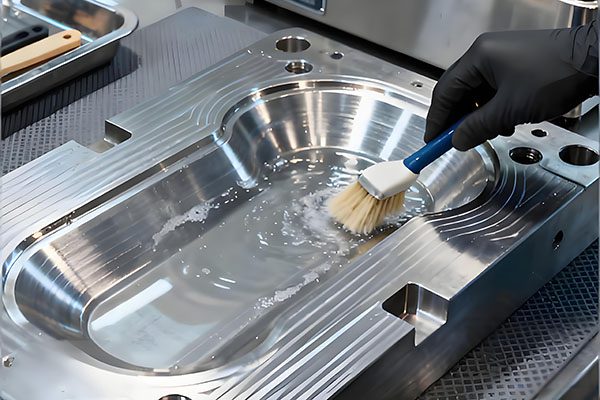 Mirror polished injection mold cavity